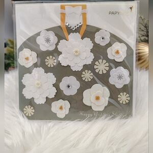 Papyrus White and Gold Floral Decor Accents